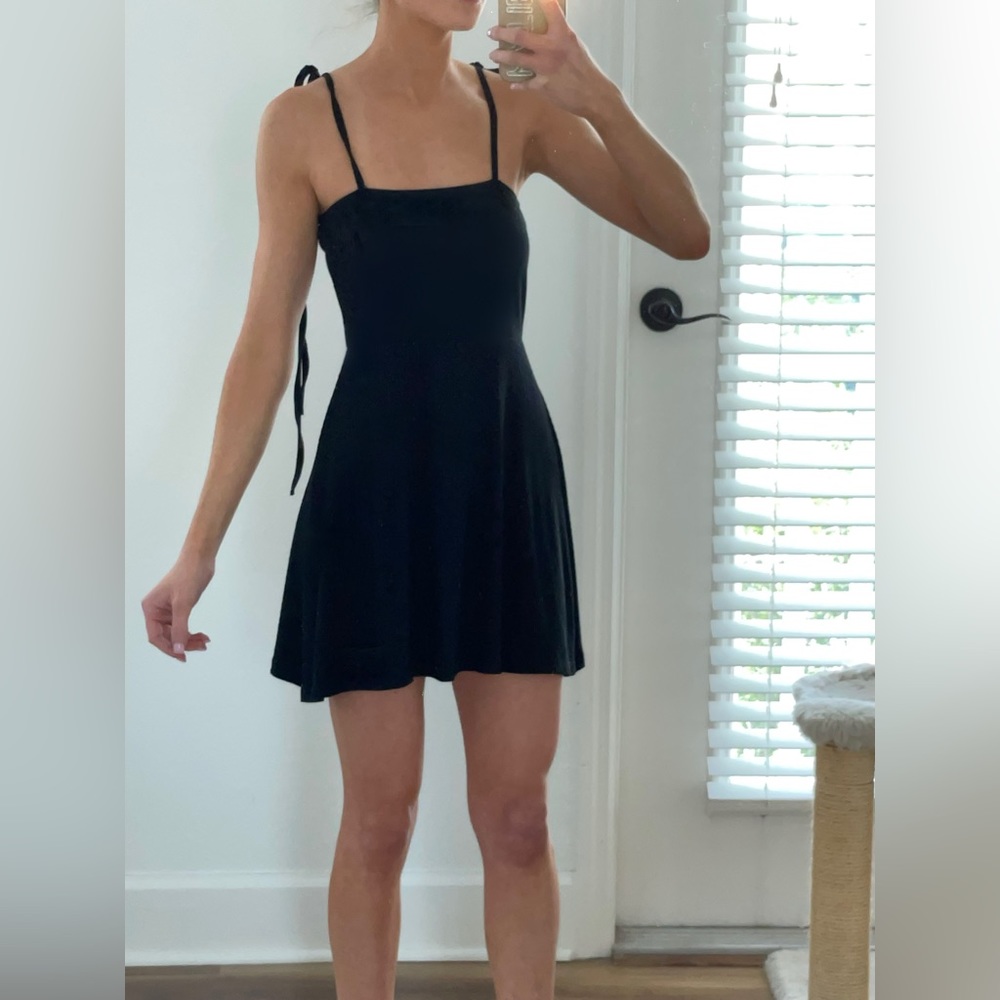 Mini dress with tie straps - xs